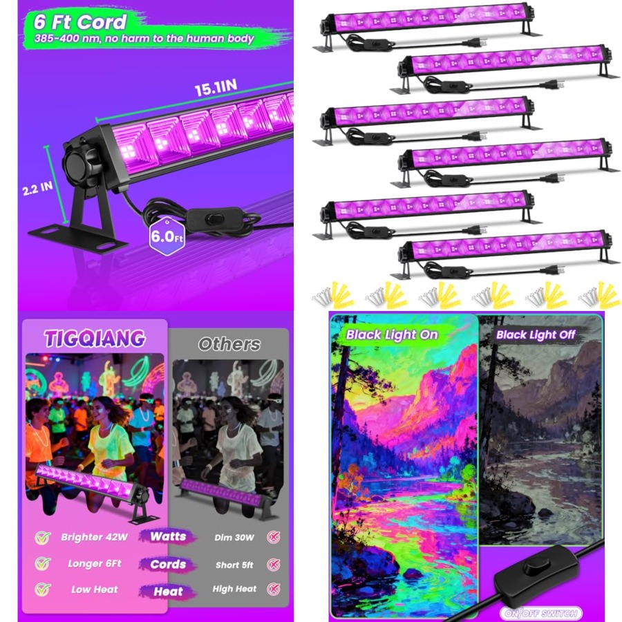 Party Supplies - 4W 팩 LED 블랙 라이트 바,