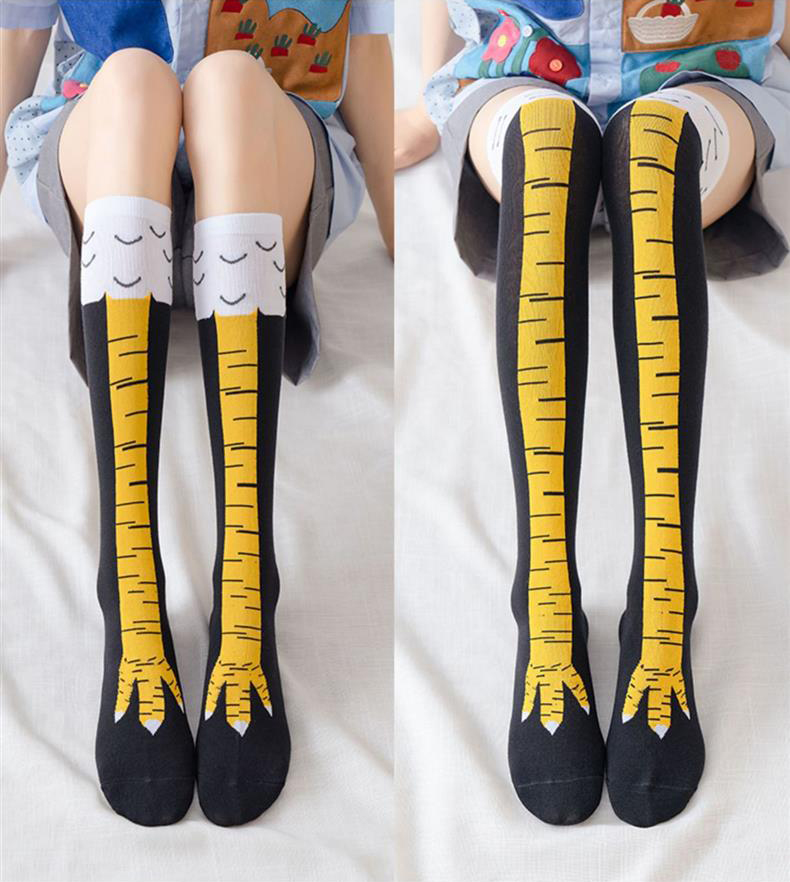 Funny Chicken Leg Socks - 1/2paris 남성용 재미있는 3D 닭 양말