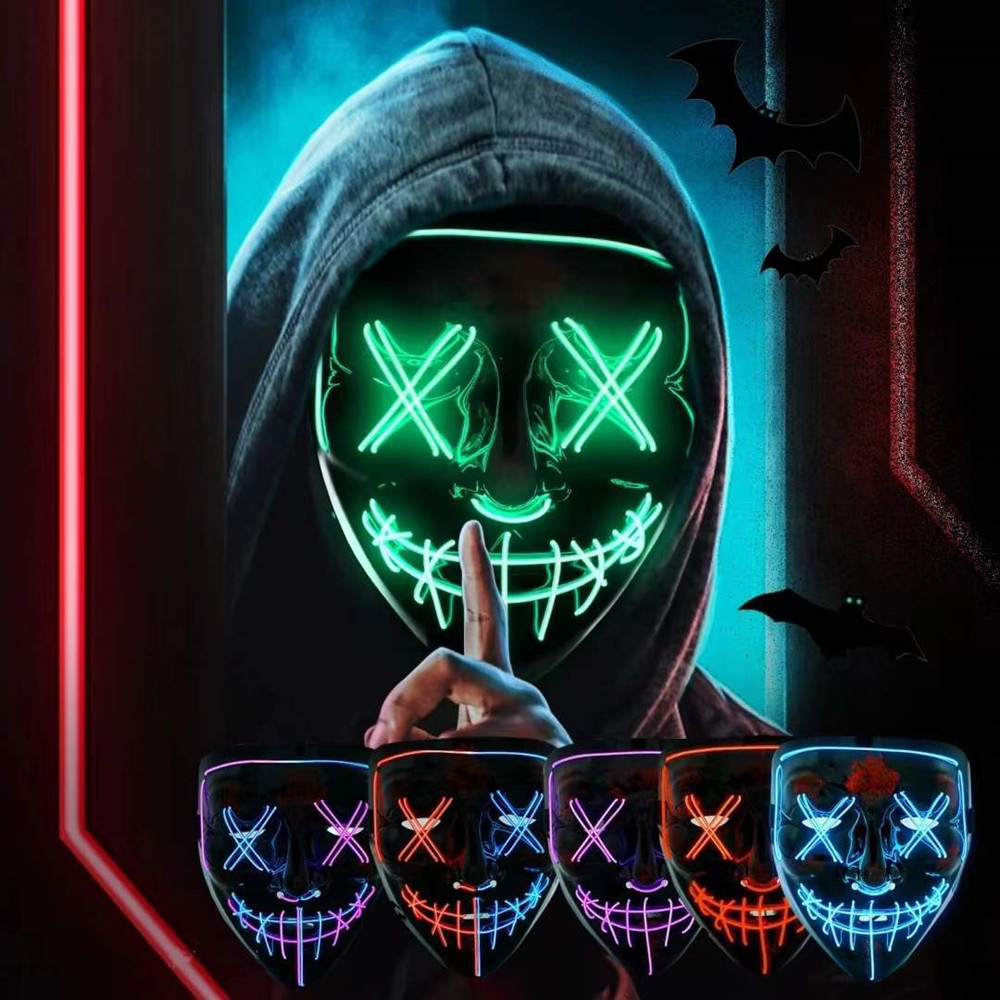 Led Purge Mask Halloween - 남녀 공용 할로윈 LED 퍼지 마스크