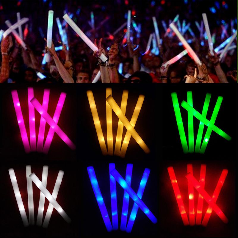 Flashing Led Foam Sticks Party - 30/50 Pcs Led 폼 바 어둠