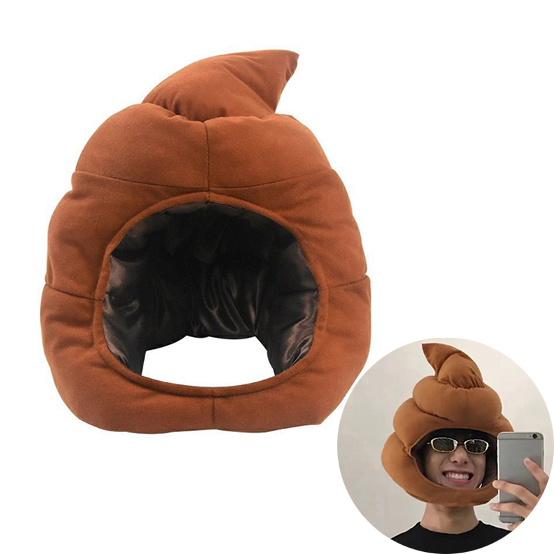 Fake Poop Gag Gift - 창의적인 귀여운 똥 모양 봉제 모자