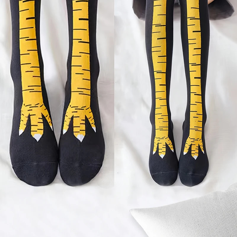 Funny Chicken Leg Socks - 1/5/15켤레 여성용 니하이 양말 트렌디한 만화풍