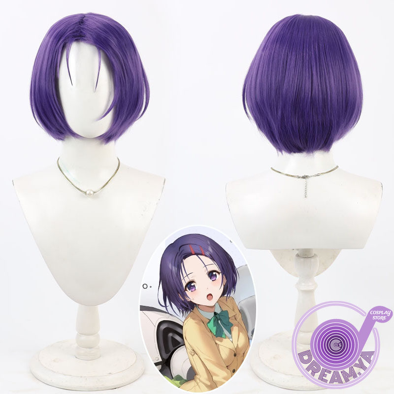 Anime Cosplay Wig Heat Resistant - 사이렌지 하루나 코스프레 가발 보라색 짧은