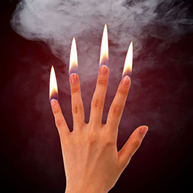 Thumb Tip Magic Trick Set - 4 개/대 손가락 화재 마술 트릭