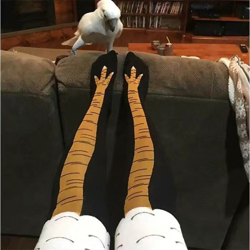 Funny Chicken Leg Socks - 여성 치킨 발 양말 애니메이션 치킨