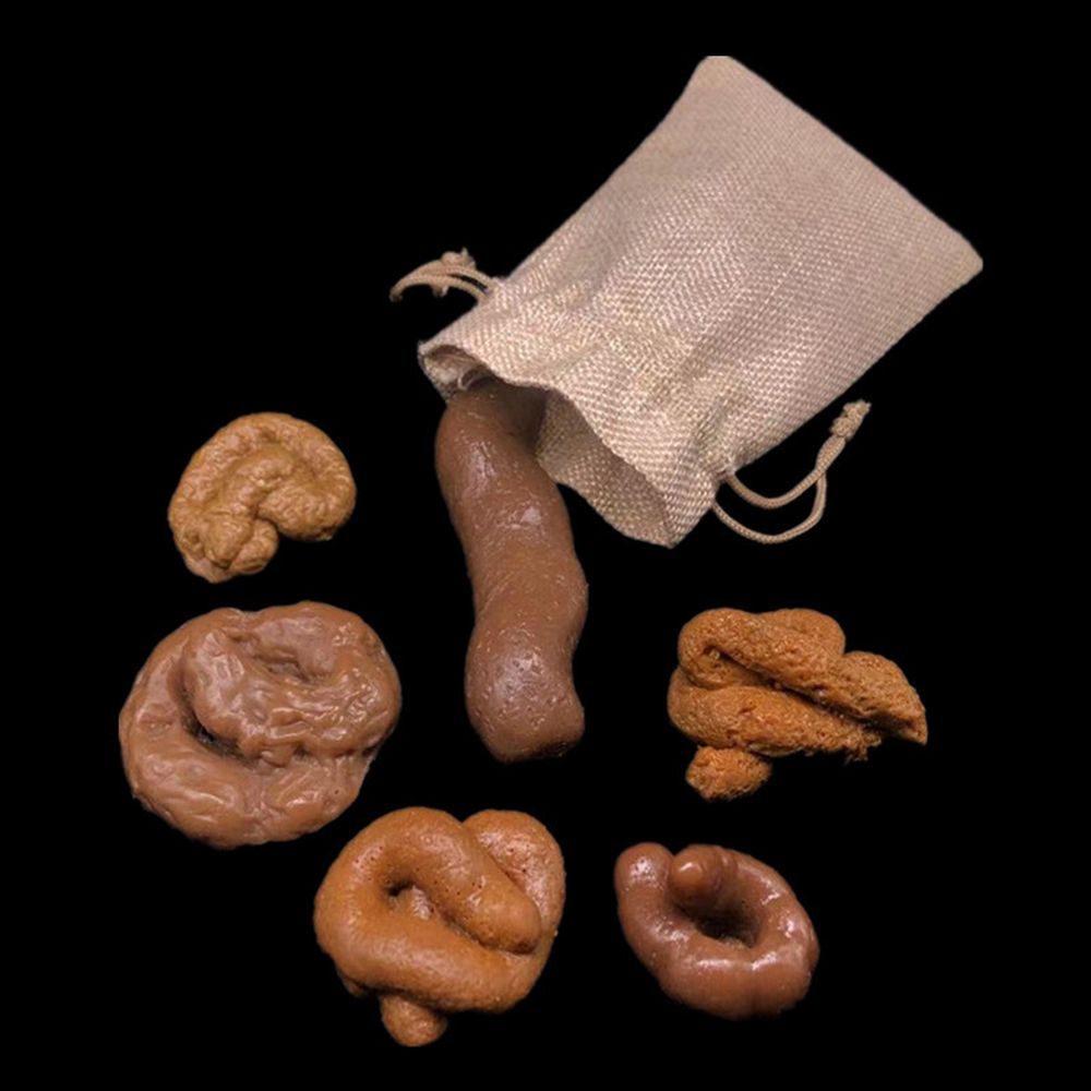 Fake Poop Gag Gift - 6개입 장난감 스트레스 해소용 가짜 똥