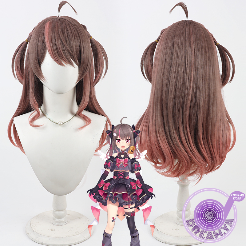 Anime Cosplay Wig Heat Resistant - Natsuiro Matsuri 코스프레 가발 Vtuber 브라운