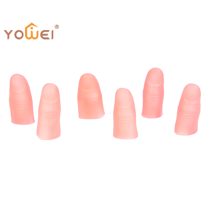 Thumb Tip Magic Trick Set - 최신 3개/세트 가짜 부드러운 엄지손가락 팁,