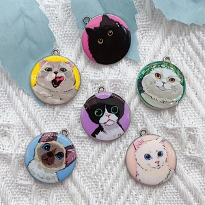 10pcs 만화 동물 고양이 에나멜 쥬얼리 만들기 귀여 - Party Supplies 리뷰 및 가격