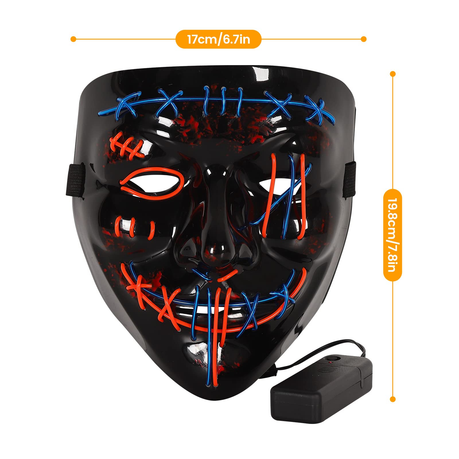3팩 할로윈 무서운 마스크 LED 마스크 LED 퍼지  - Led Purge Mask Halloween 리뷰 및 가격