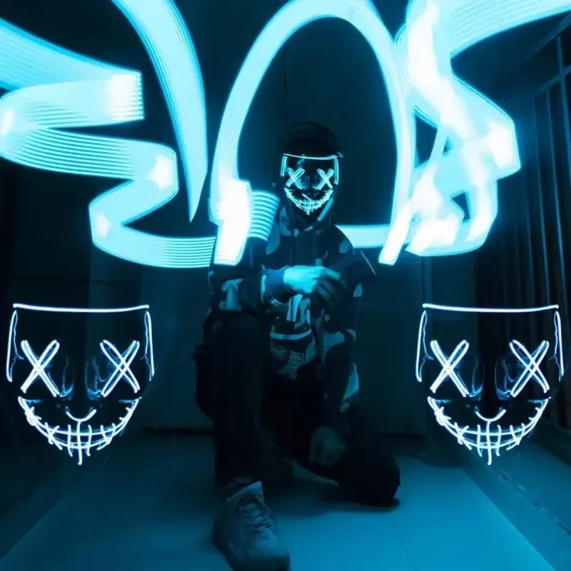 무선 네온 LED 퍼지 마스크 야광 호러 라이트업 코스 - Led Purge Mask Halloween 리뷰 및 가격