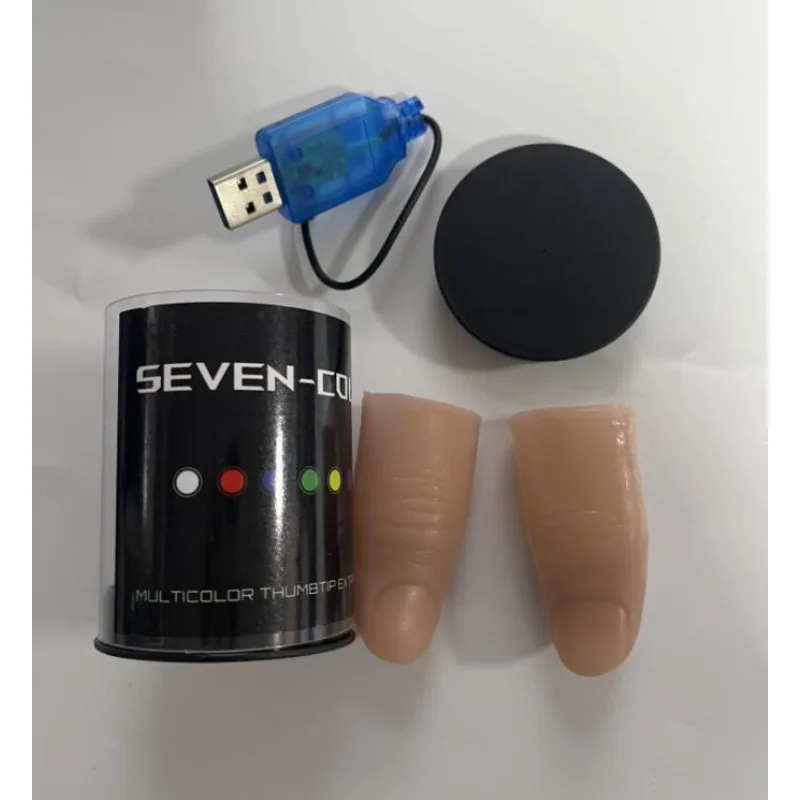7가지 색상 LED 라이트 엄지 마술 팁 슈퍼 라이트  - Thumb Tip Magic Trick Set 리뷰 및 가격
