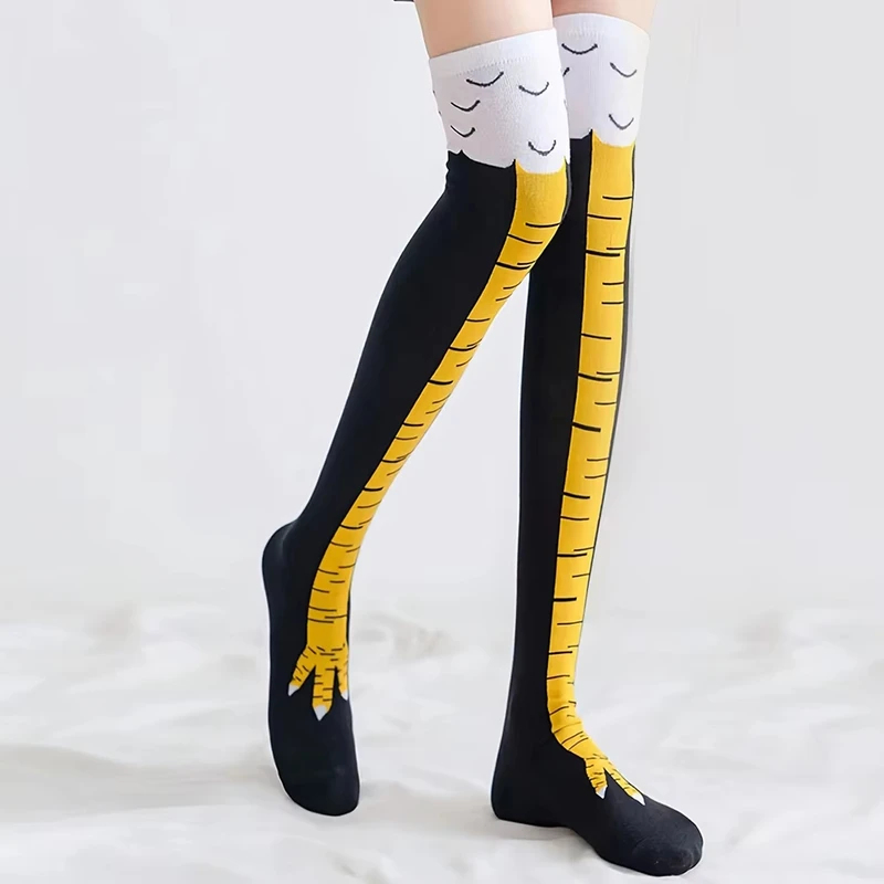 1/2/4 쌍 여성 무릎 높이 양말 유행 만화 재미 있 - Funny Chicken Leg Socks 리뷰 및 가격