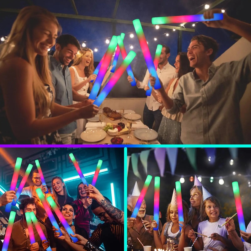 1/15/30개 다채로운 깜박이는 LED 폼 야광봉,  - Flashing Led Foam Sticks Party 리뷰 및 가격