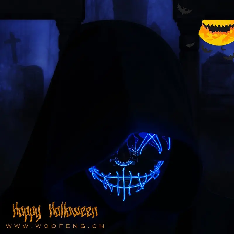 뜨거운 판매 할로윈 빛나는 무서운 얼굴 마스크 빛나는  - Led Purge Mask Halloween 리뷰 및 가격