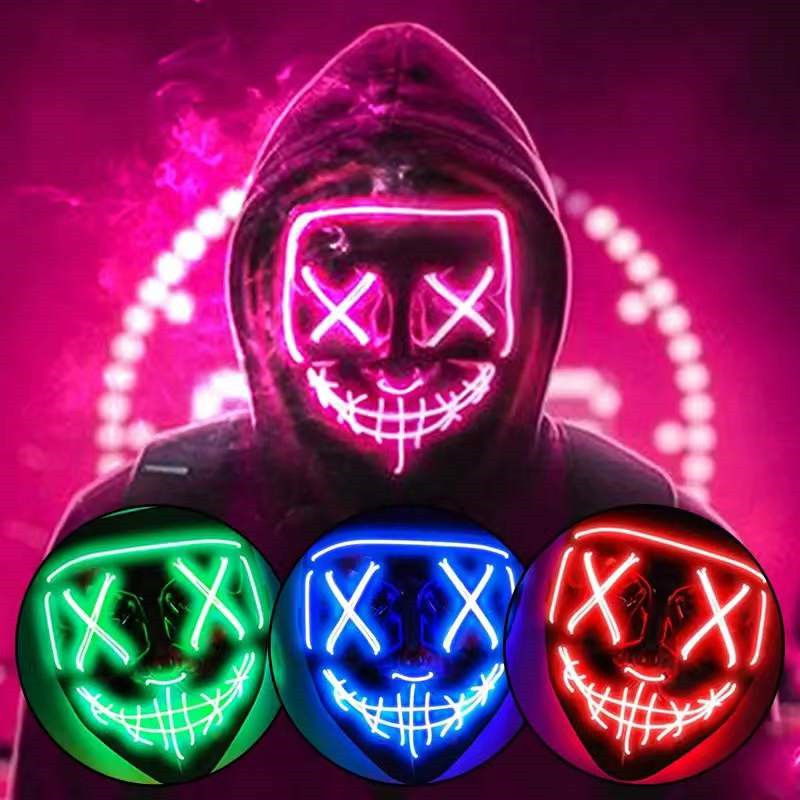 남녀 공용 할로윈 LED 퍼지 마스크 헤드웨어 파티 마 - Led Purge Mask Halloween 리뷰 및 가격