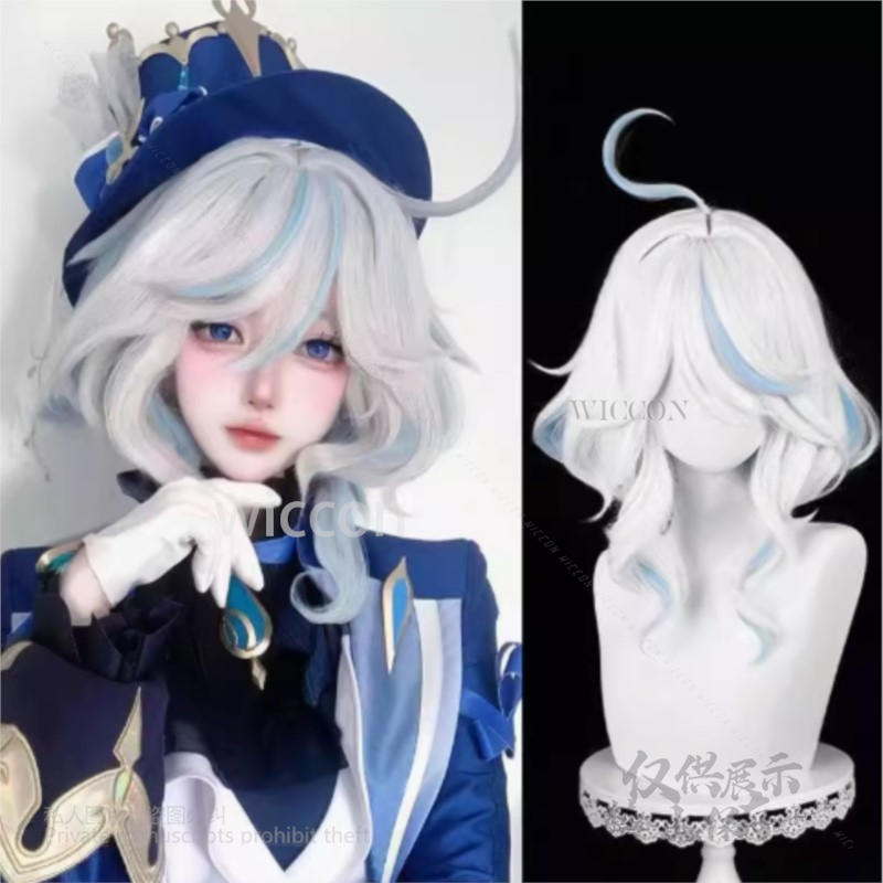 애니메이션 게임 Furina 코스프레 의상 모자 액세서 - Anime Cosplay Wig Heat Resistant 리뷰 및 가격