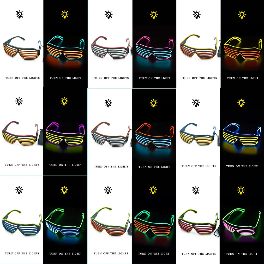 LED 빛나는 안경 Gafas 빛나는 Bril 네온 크 - Glow In The Dark Party Glasses 리뷰 및 가격