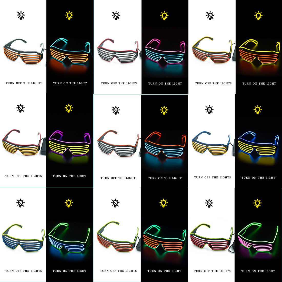 빛나는 안경 LED Gafas 빛나는 Bril 네온 크 - Glow In The Dark Party Glasses 리뷰 및 가격