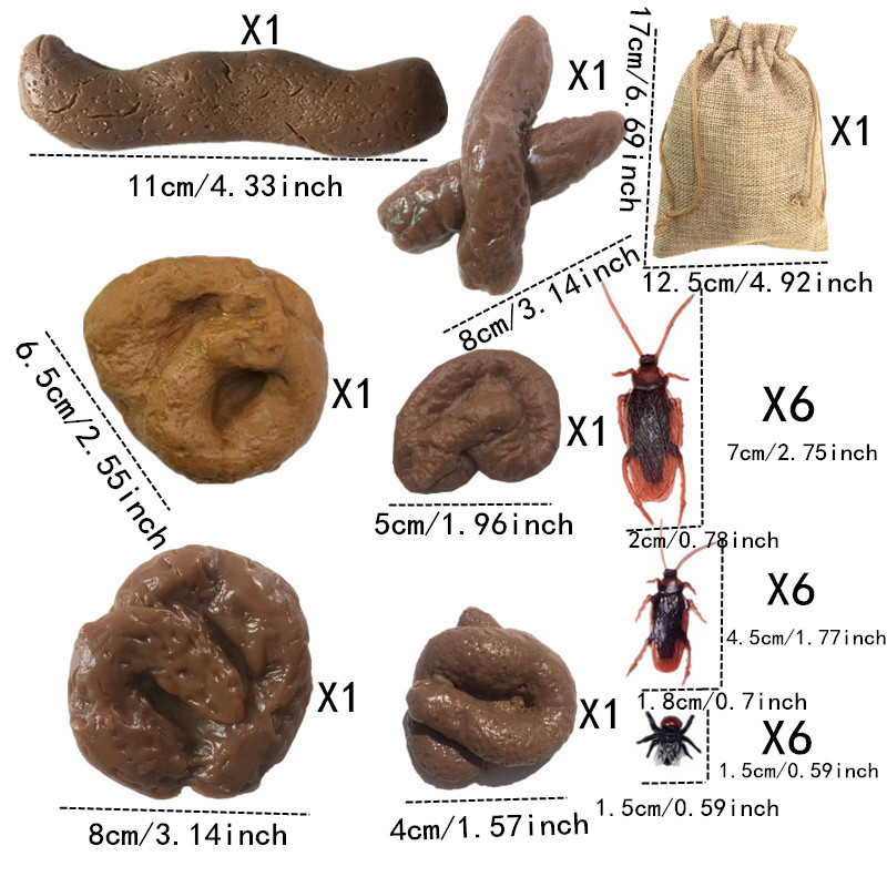 6/24PCS 부드러운 가짜 똥 배설물 장난 꾸러기 장 - Fake Poop Gag Gift 리뷰 및 가격