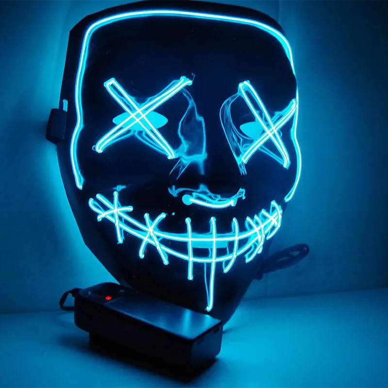 무선 무서운 빛나는 LED 발광 퍼지 마스크, 할로윈  - Led Purge Mask Halloween 리뷰 및 가격