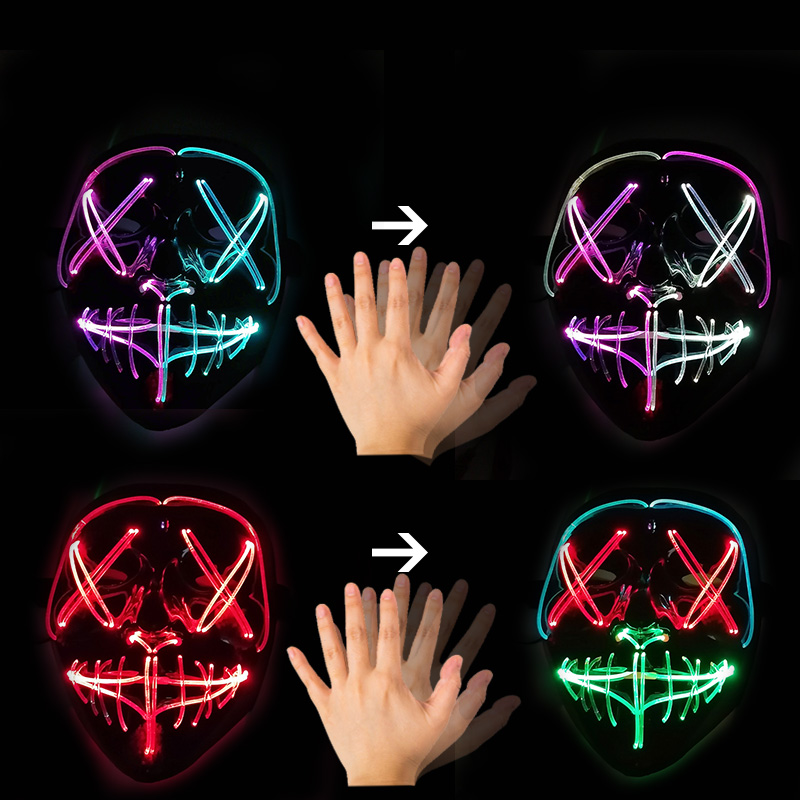 제스처 컨트롤 LED 마스크 발광 할로윈 퍼지 마스크  - Led Purge Mask Halloween 리뷰 및 가격