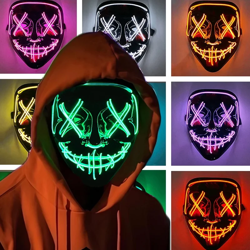 무서운 할로윈 코스프레 라이트업 퍼지 마스크 할로윈 가 - Led Purge Mask Halloween 리뷰 및 가격