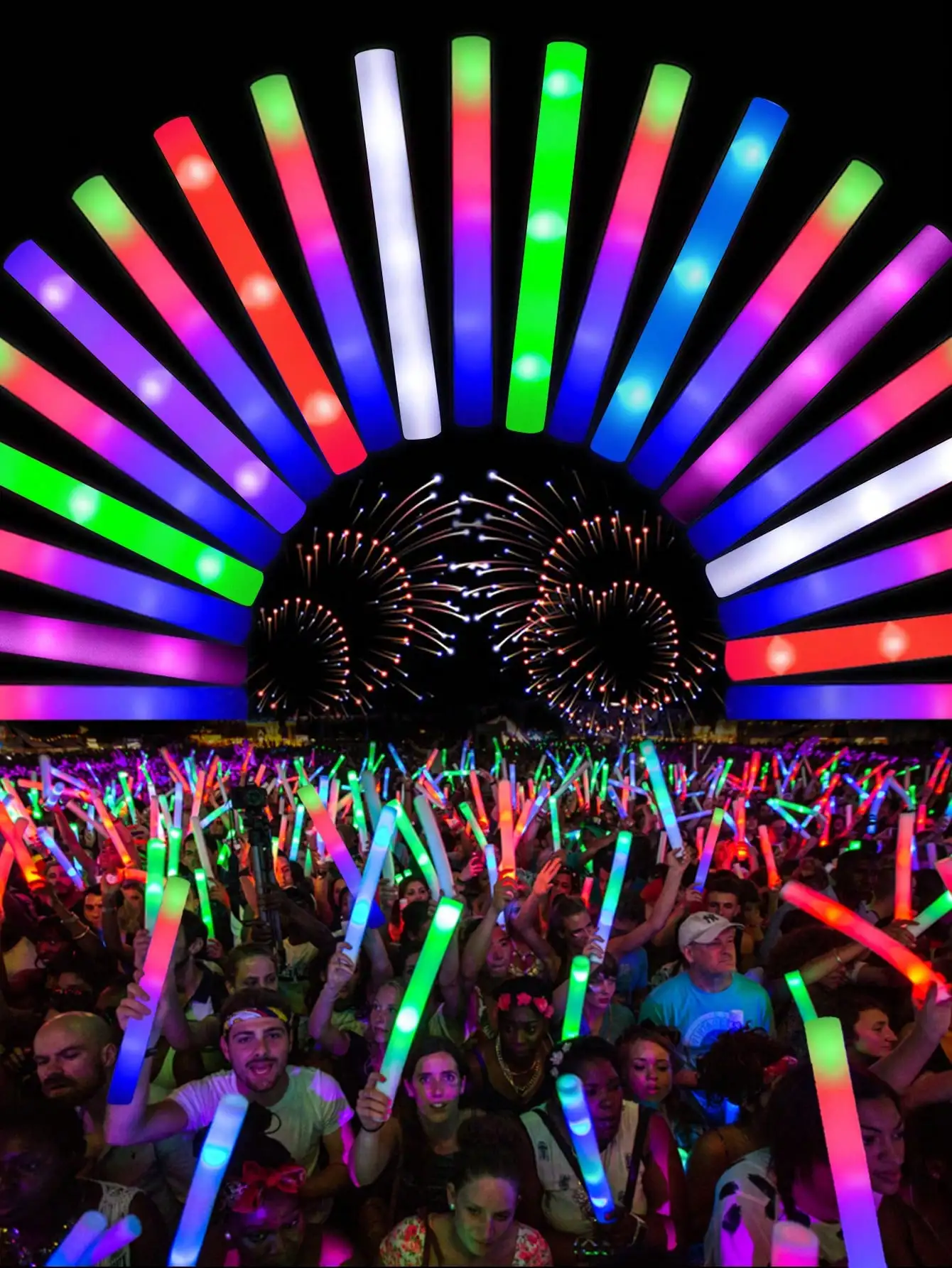 20/30개 LED 폼 야광봉 응원봉 웨딩 배턴 막대  - Flashing Led Foam Sticks Party 리뷰 및 가격