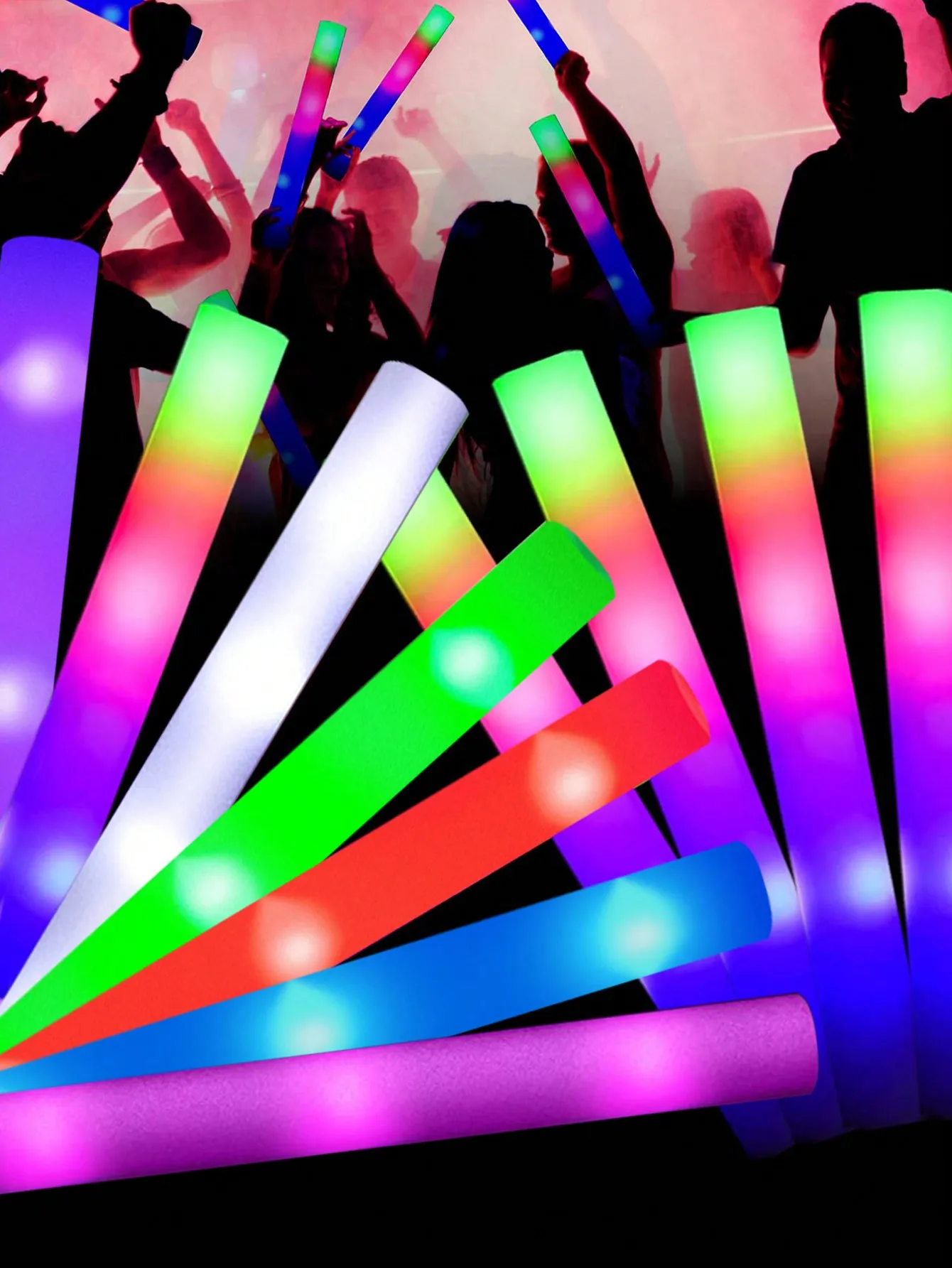 20/30개 LED 폼 야광봉 응원봉 웨딩 배턴 막대  - Flashing Led Foam Sticks Party 리뷰 및 가격