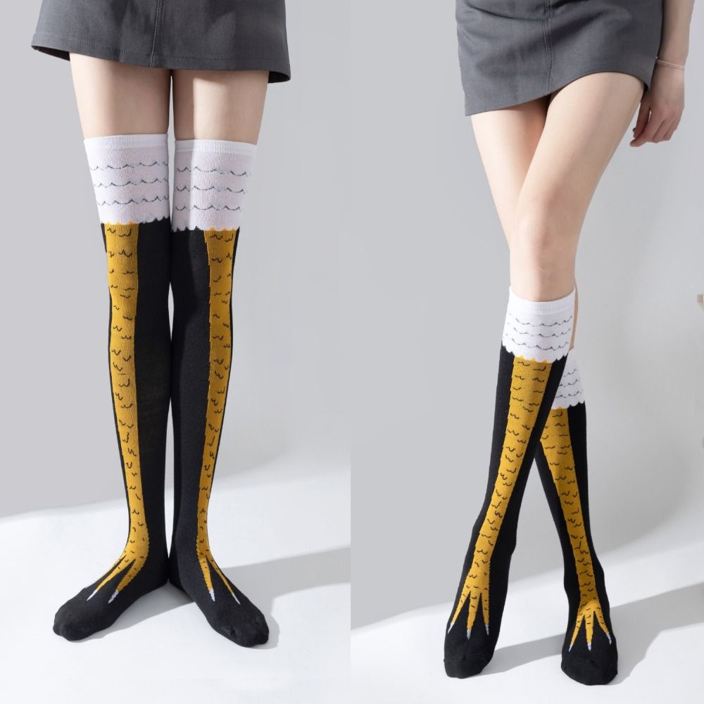 노벨티 코튼 하이 튜브 닭발 양말, 통기성, 하라주쿠  - Funny Chicken Leg Socks 리뷰 및 가격