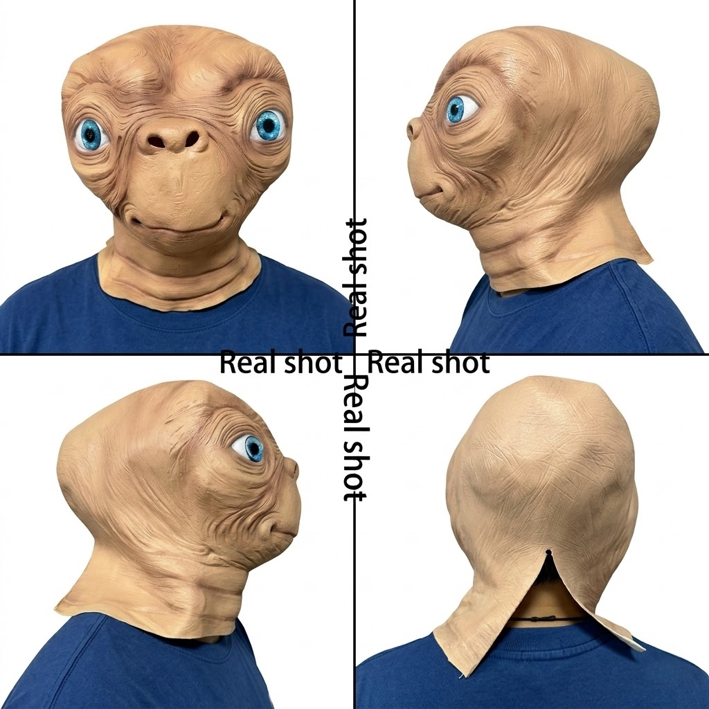 ET 외계인 라텍스 마스크 할로윈 카니발 파티 영화 E - Latex Alien Mask Realistic 리뷰 및 가격