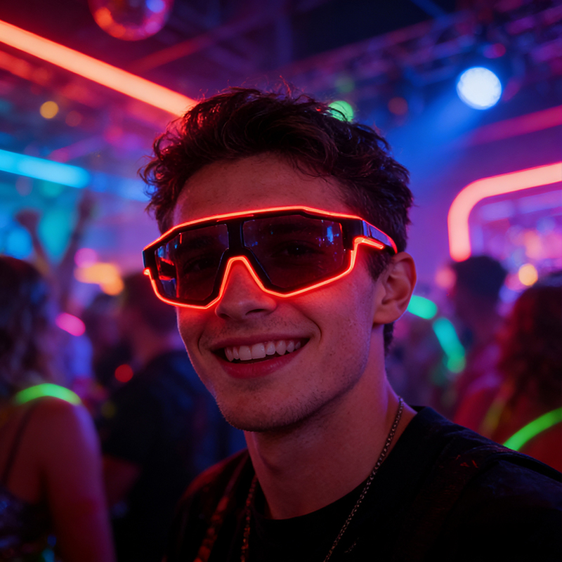 멋진 방풍 LED 점멸 안경, 야간 파티 클럽 바 소품 - Glow In The Dark Party Glasses 리뷰 및 가격