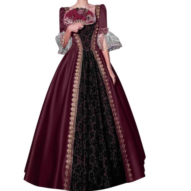 S-5XL 여성용 신중세 르네상스 빅토리아풍 궁정 드레 - Medieval Renaissance Dress Women 리뷰 및 가격