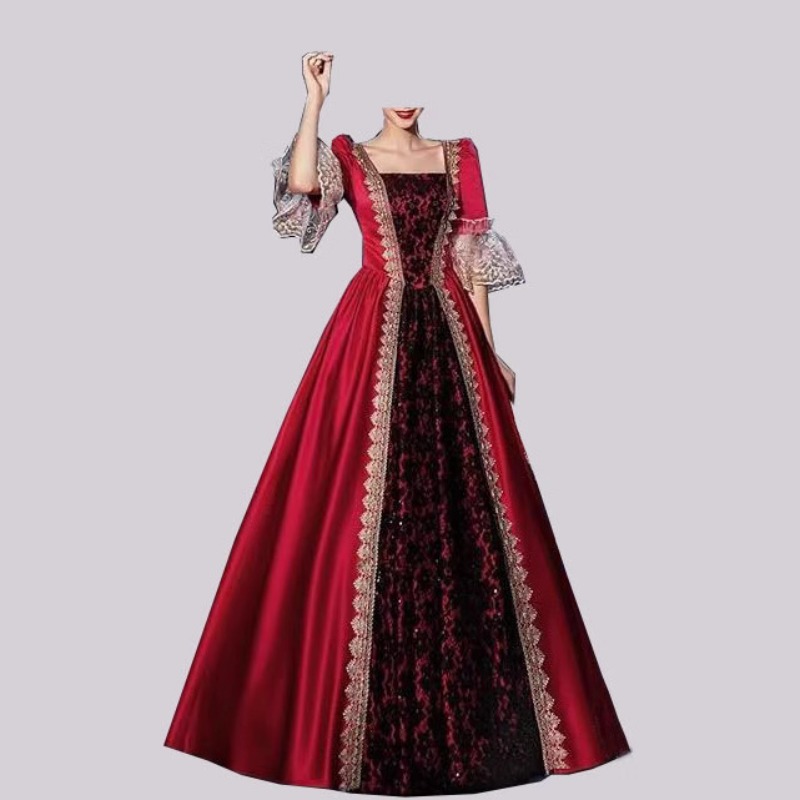 S-5XL 여성용 신중세 르네상스 빅토리아풍 궁정 드레 - Medieval Renaissance Dress Women 리뷰 및 가격