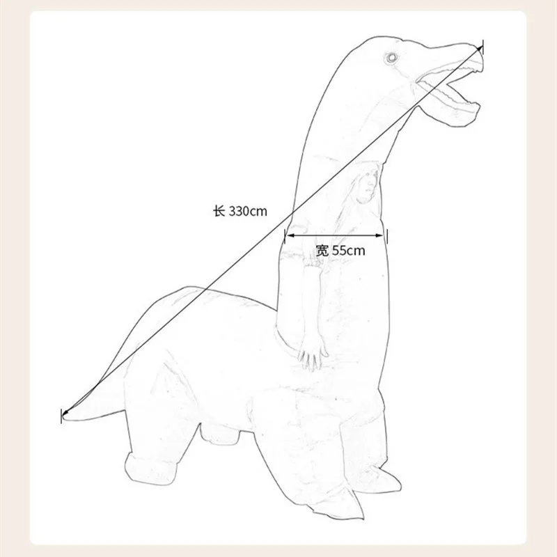 2024 새로운 풍선 공룡 의상 성인 Diplodocu - Inflatable Dinosaur Costume Adult 리뷰 및 가격
