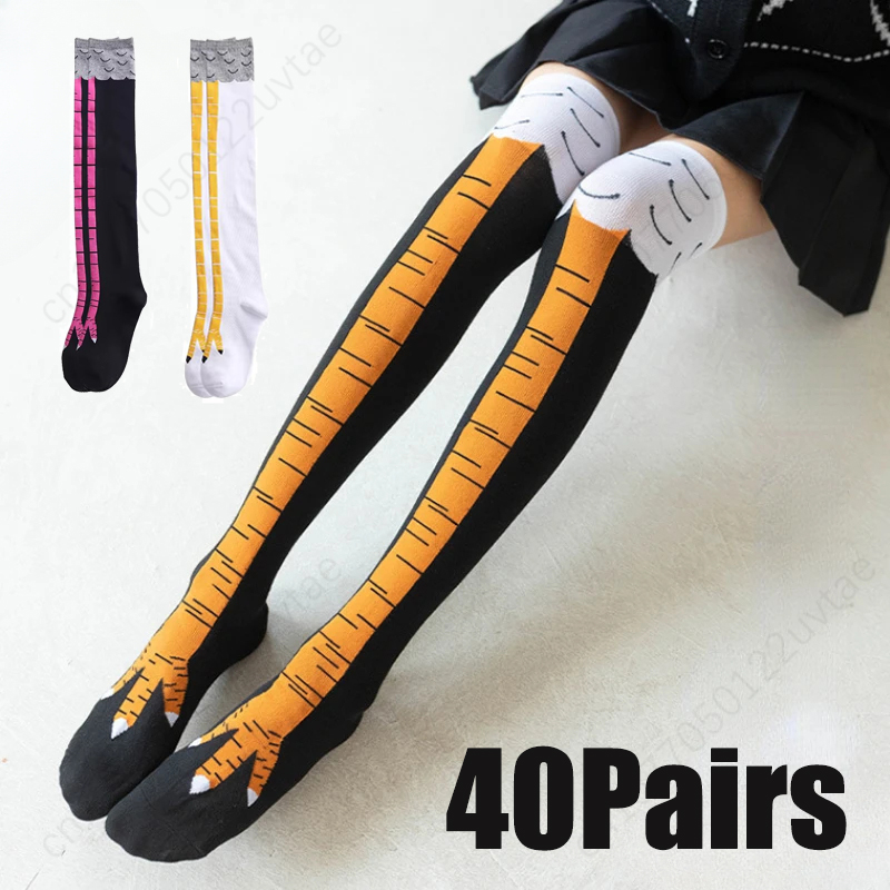 3D 재미있는 닭 발톱 양말 무릎 높이 양말, 숙녀용  - Funny Chicken Leg Socks 리뷰 및 가격