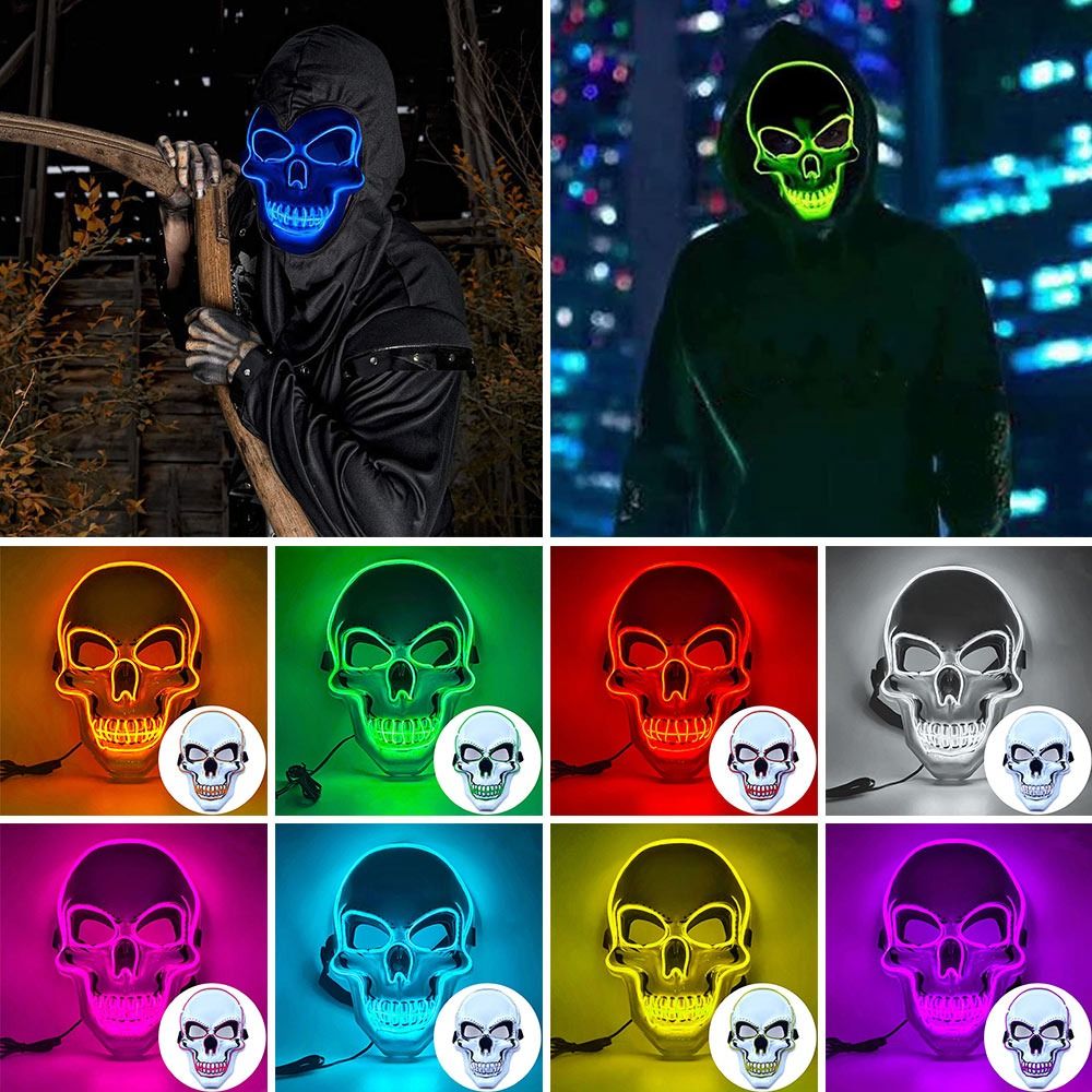패션 호러 할로윈 해골 마스크 LED 라이트 코스프레  - Led Purge Mask Halloween 리뷰 및 가격