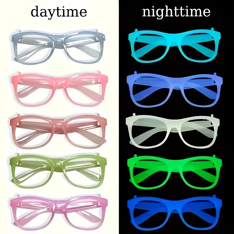 어두운 곳에서 빛나는 무작위 색상의 파티 안경 5/12 - Glow In The Dark Party Glasses 리뷰 및 가격