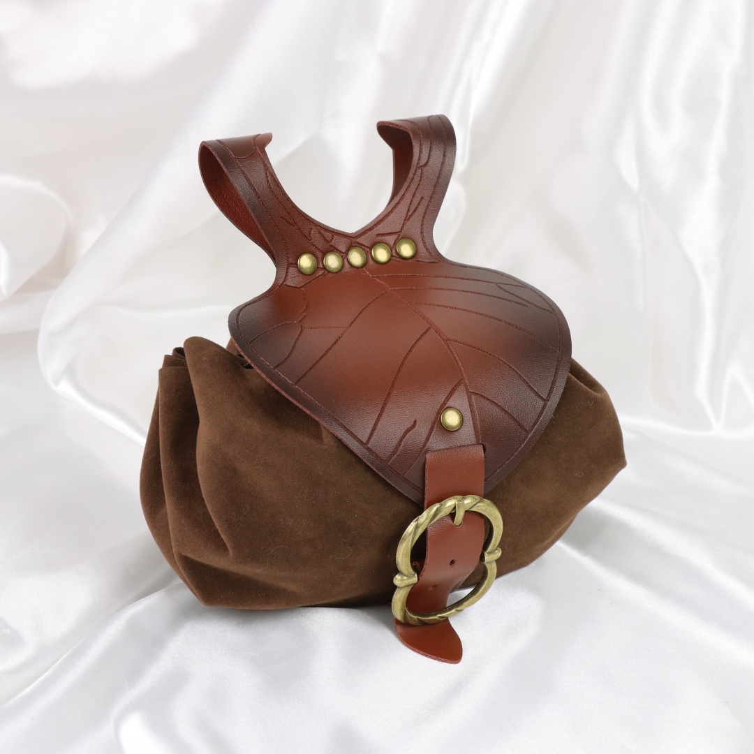 할로윈 중세풍 잎 모양 허리 가방, 빈티지 가죽 벨트  - Costumes 리뷰 및 가격