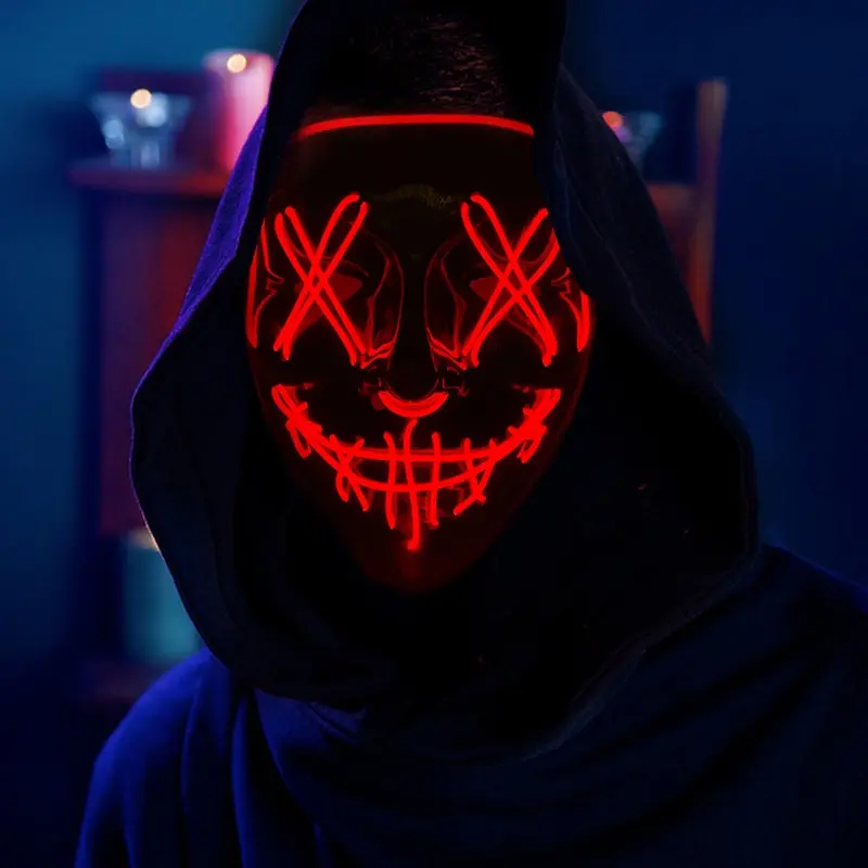 할로윈 빛나는 무서운 얼굴 마스크, 빛나는 LED 퍼지 - Led Purge Mask Halloween 리뷰 및 가격