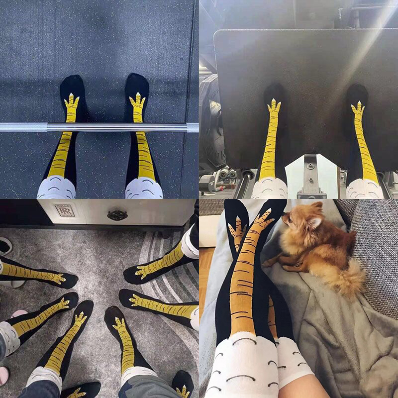 여성 치킨 발 양말 애니메이션 치킨 클로 롱 양말 크리 - Funny Chicken Leg Socks 리뷰 및 가격