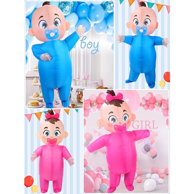 성인용 귀여운 아기 풍선 의상 2개 세트, 파란색 &  - Costumes 리뷰 및 가격