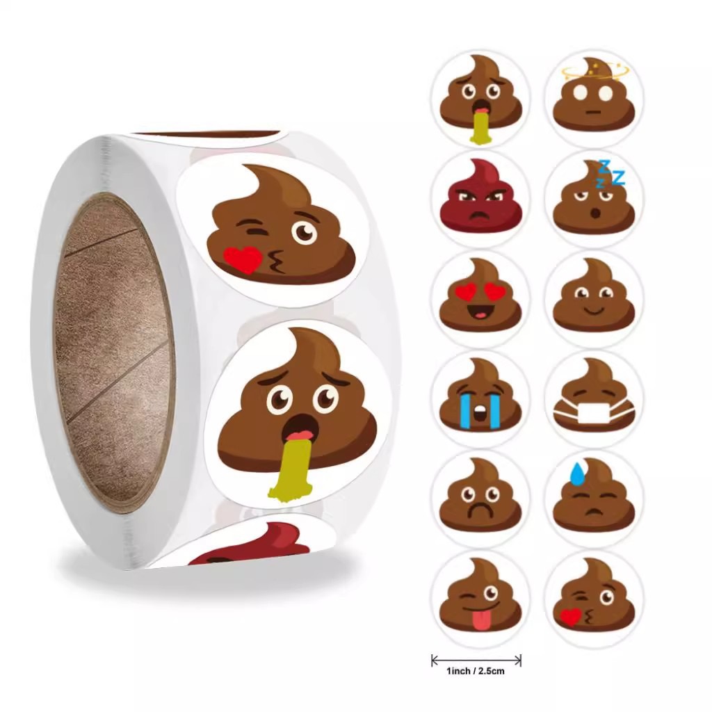 100-500개 재미있는 똥 만화 장난 스티커 휴대폰  - Prank Toys 리뷰 및 가격