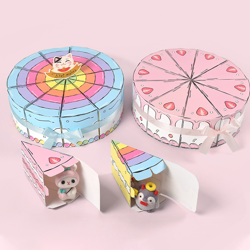 삼각형 케이크 모양 종이 선물 상자 창의적인 캔디 쿠키 - Party Supplies 리뷰 및 가격