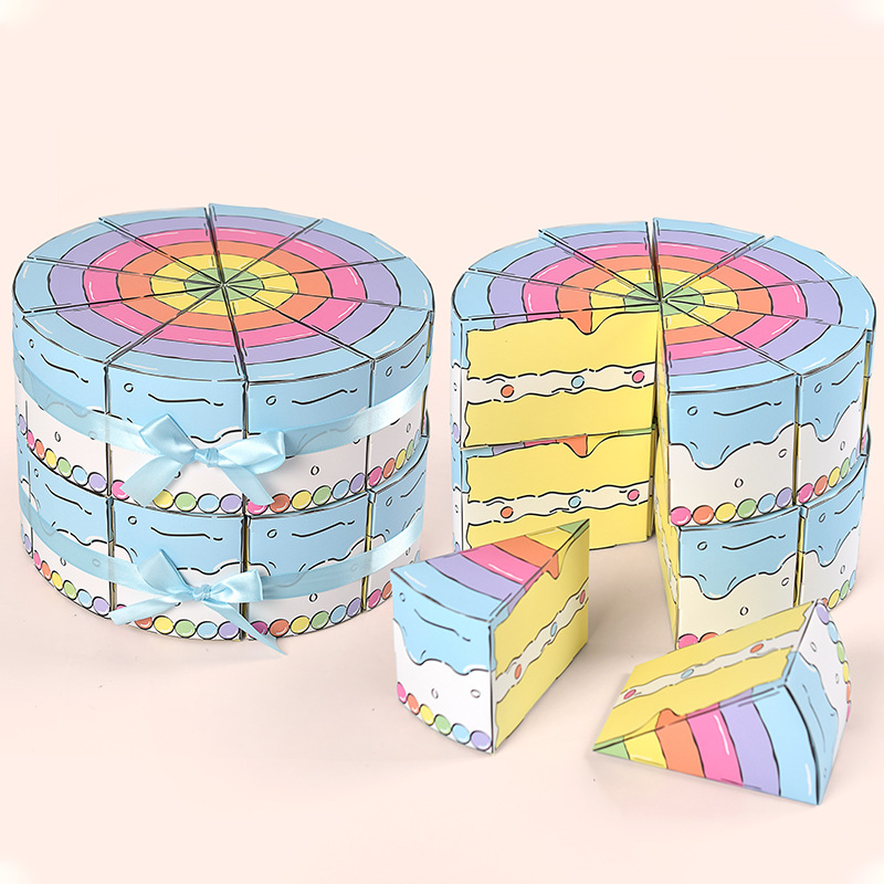 삼각형 케이크 모양 종이 선물 상자 창의적인 캔디 쿠키 - Party Supplies 리뷰 및 가격