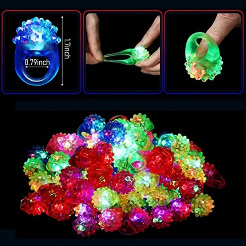 20/30/50pcs 빛나는 반지 LED 조명 빛나는  - Glow In The Dark Party Glasses 리뷰 및 가격