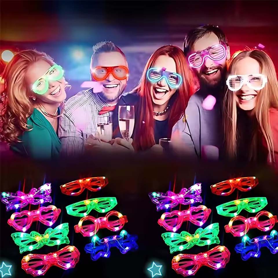 10/20/30/40/50 Pcs LED 라이트 업 안 - Glow In The Dark Party Glasses 리뷰 및 가격