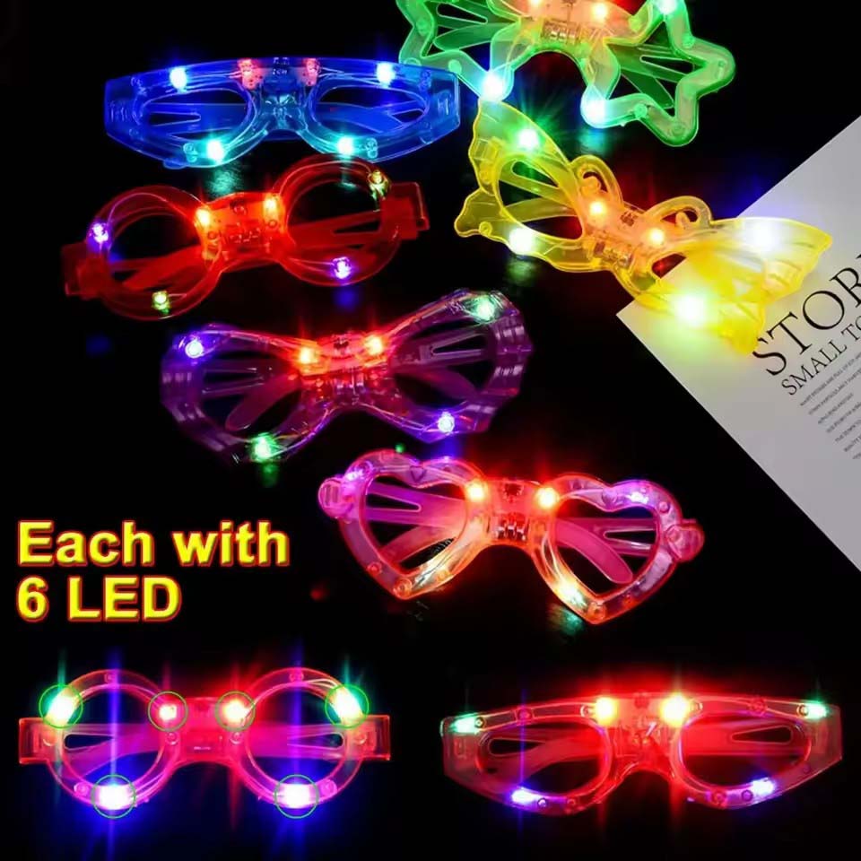 10/20/30/40/50 Pcs LED 라이트 업 안 - Glow In The Dark Party Glasses 리뷰 및 가격