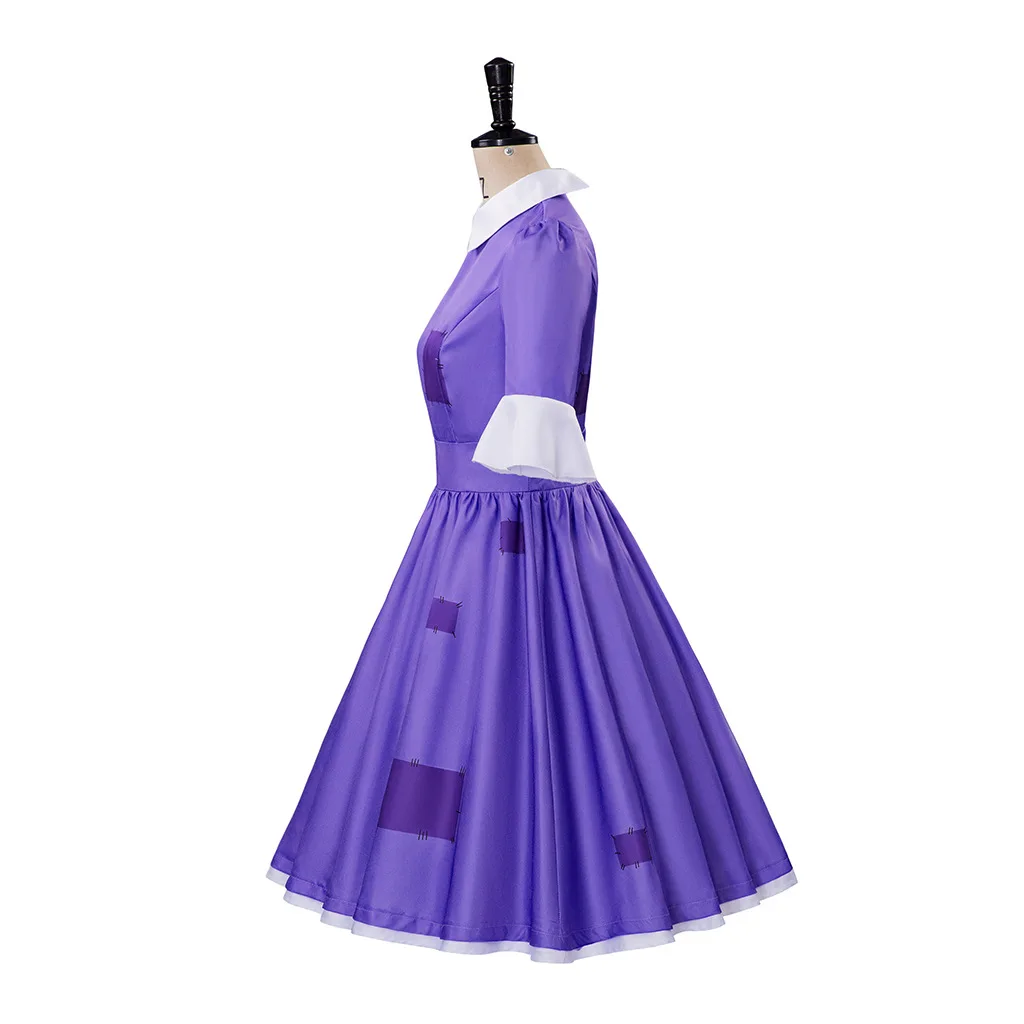 서커스 잭스 코스프레 드레스 여성 보라색 패치 워크 짧 - Medieval Renaissance Dress Women 리뷰 및 가격