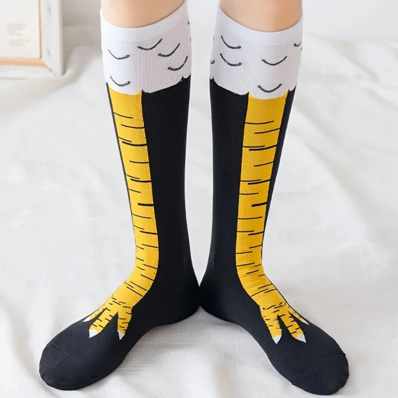 1/2켤레 치킨 발 모양 롱삭스 여성용 무릎 위 스타킹 - Funny Chicken Leg Socks 리뷰 및 가격